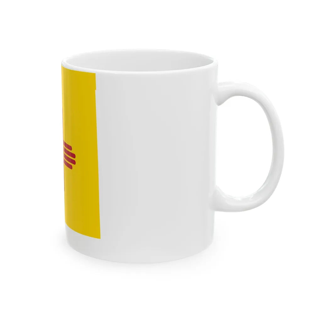 Flag-map of New Mexico (United States) White Coffee Mug - Go Mug Yourself