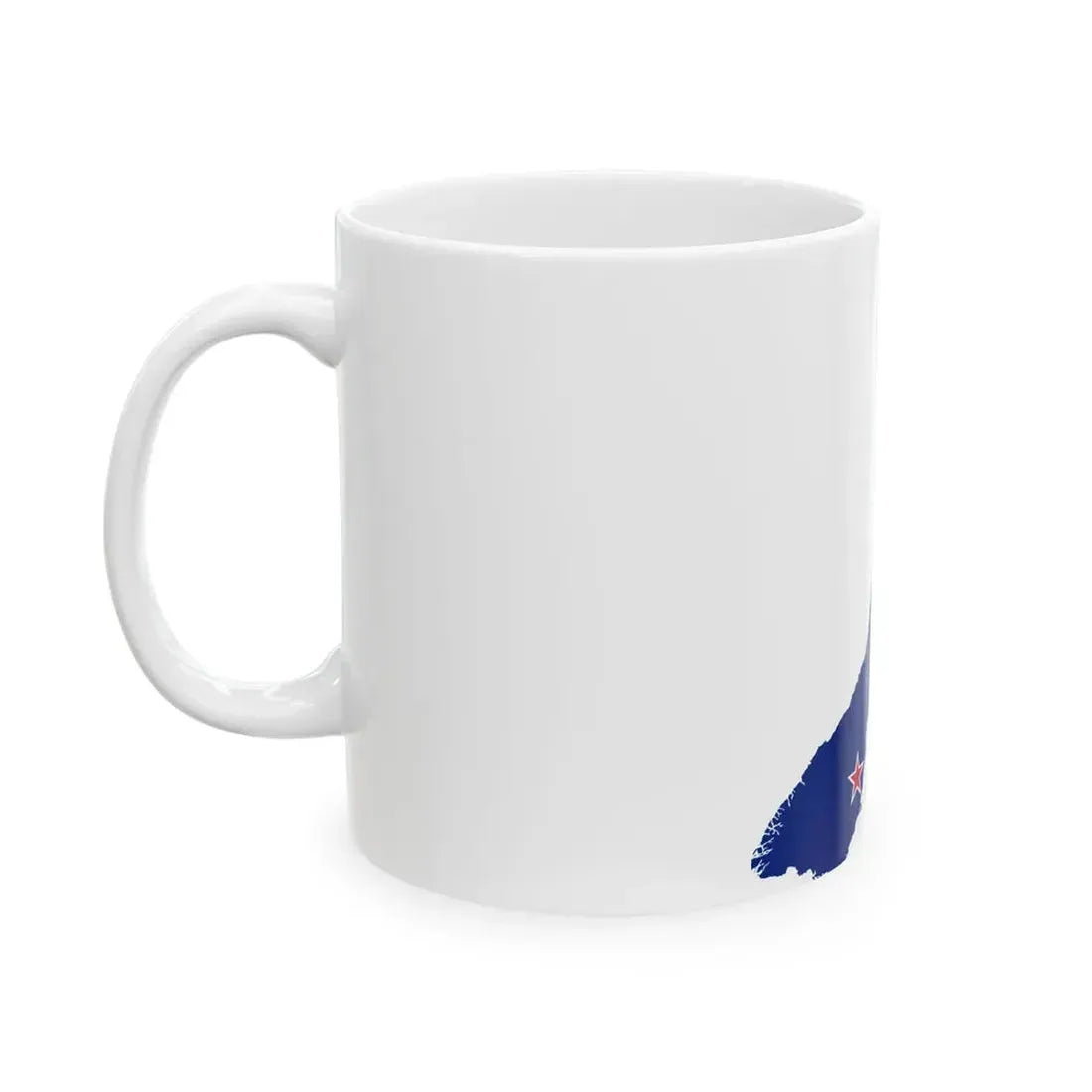 Flag-map of New Zealand without outlying islands (New Zealand) White Coffee Mug - Go Mug Yourself