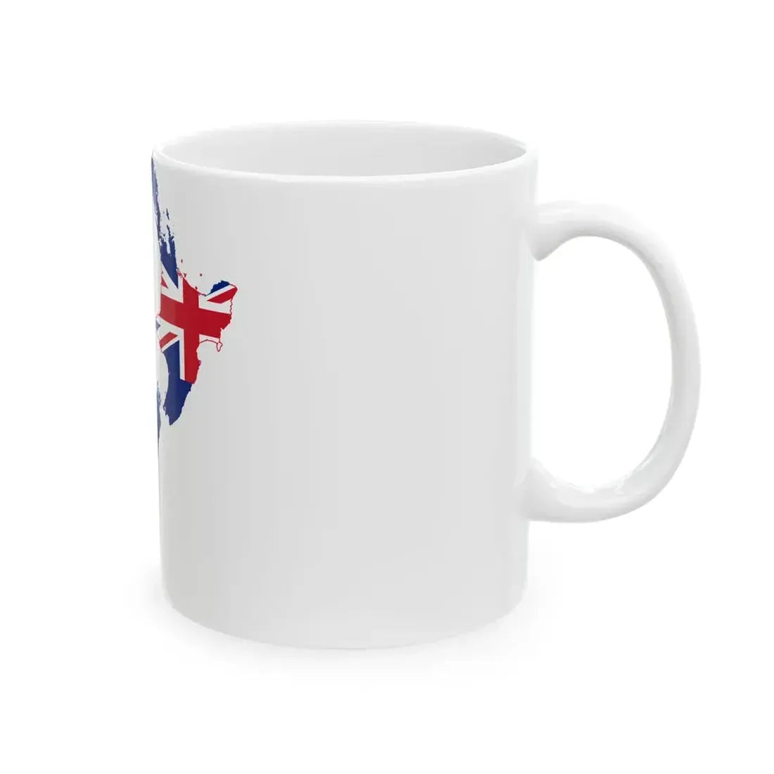 Flag-map of New Zealand without outlying islands (New Zealand) White Coffee Mug - Go Mug Yourself