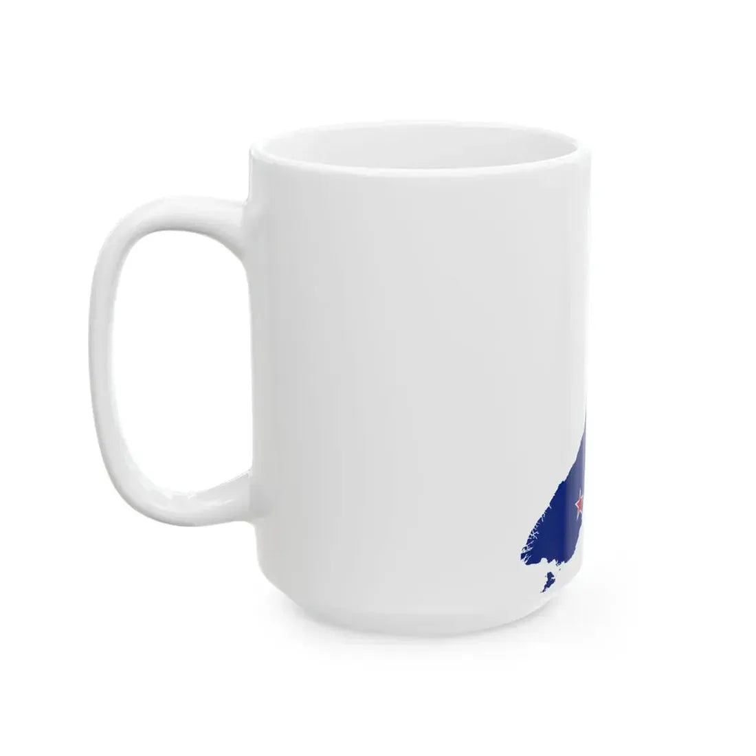 Flag-map of New Zealand without outlying islands (New Zealand) White Coffee Mug - Go Mug Yourself