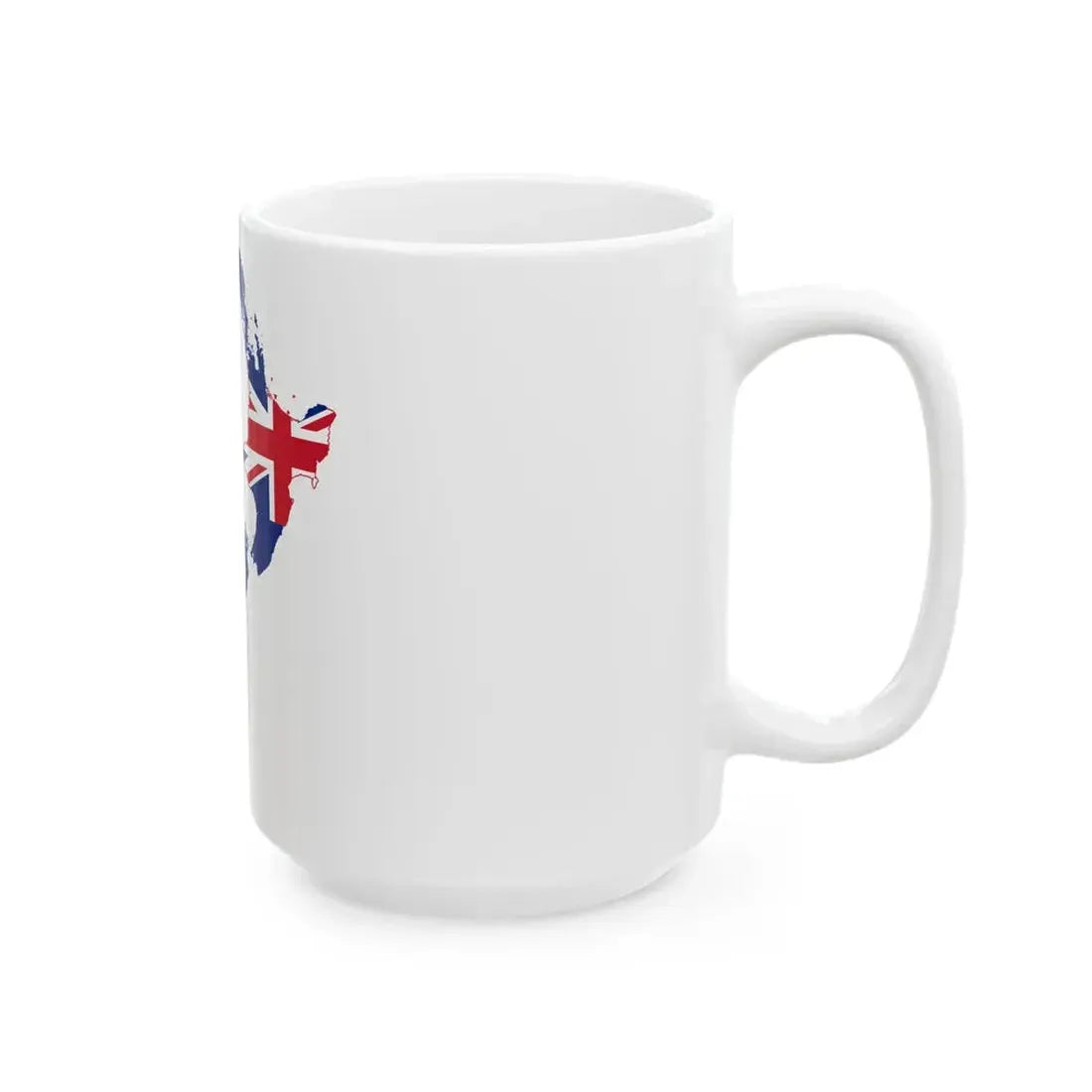 Flag-map of New Zealand without outlying islands (New Zealand) White Coffee Mug - Go Mug Yourself