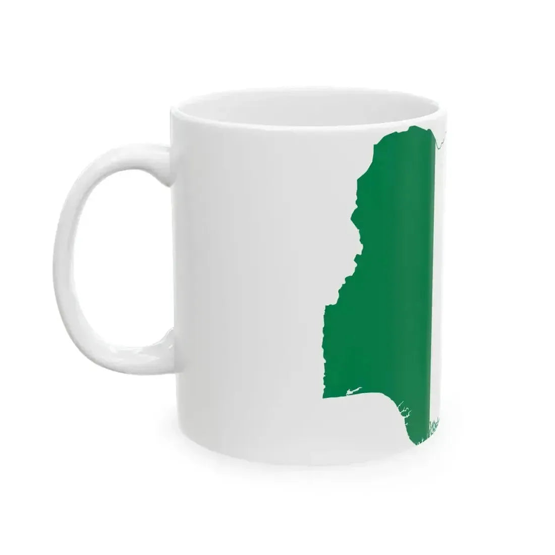 Flag map of Nigeria (Niger) White Coffee Mug - Go Mug Yourself