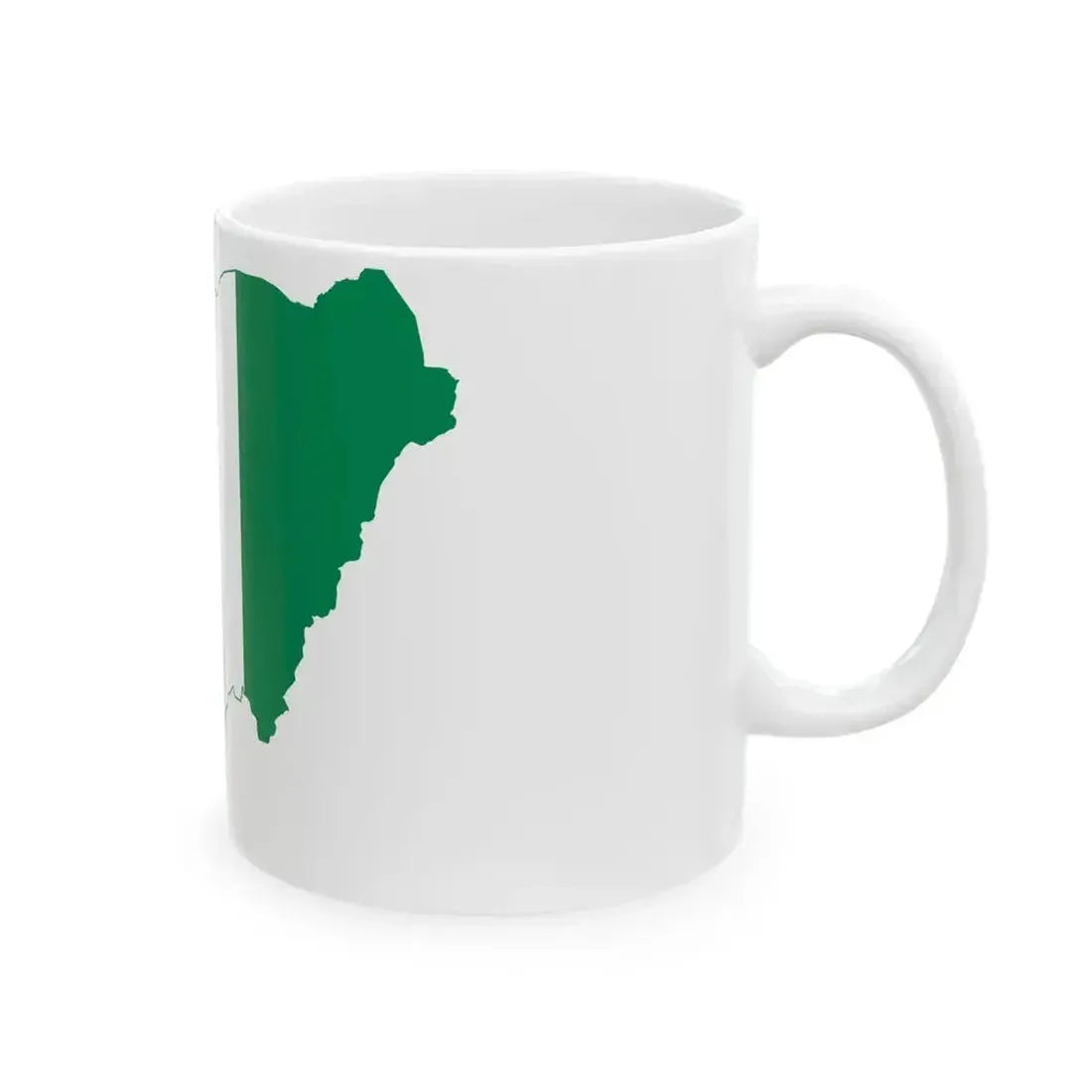 Flag map of Nigeria (Niger) White Coffee Mug - Go Mug Yourself