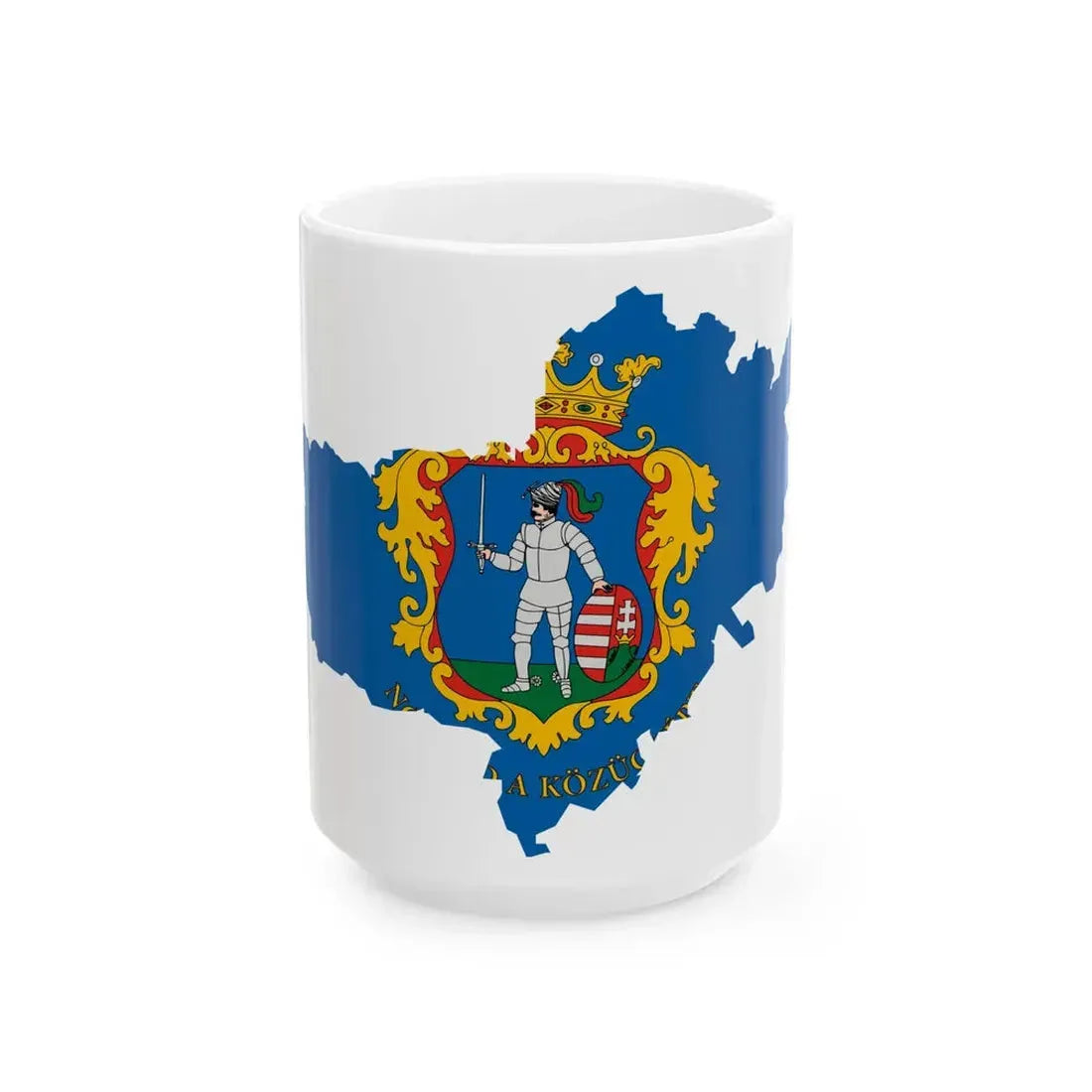 Flag-map of Nograd County (Hungary) White Coffee Mug 15oz - Go Mug Yourself