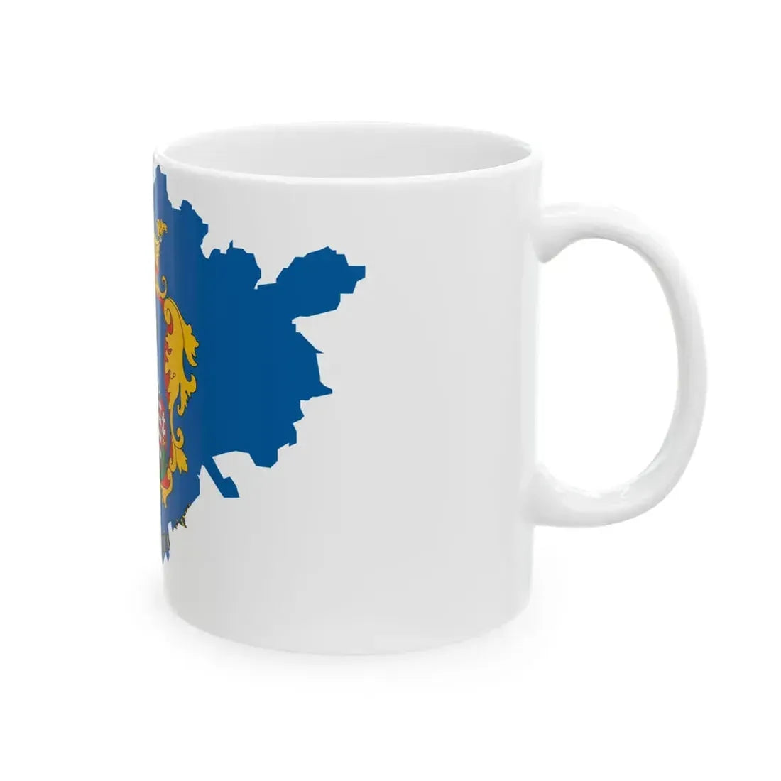 Flag-map of Nograd County (Hungary) White Coffee Mug - Go Mug Yourself