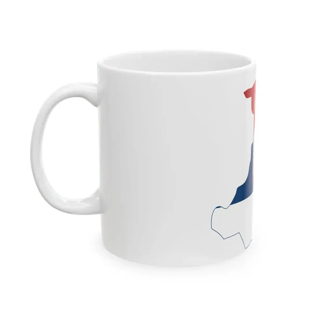 Flag-map of North Kosovo Serbia (Serbia) White Coffee Mug - Go Mug Yourself
