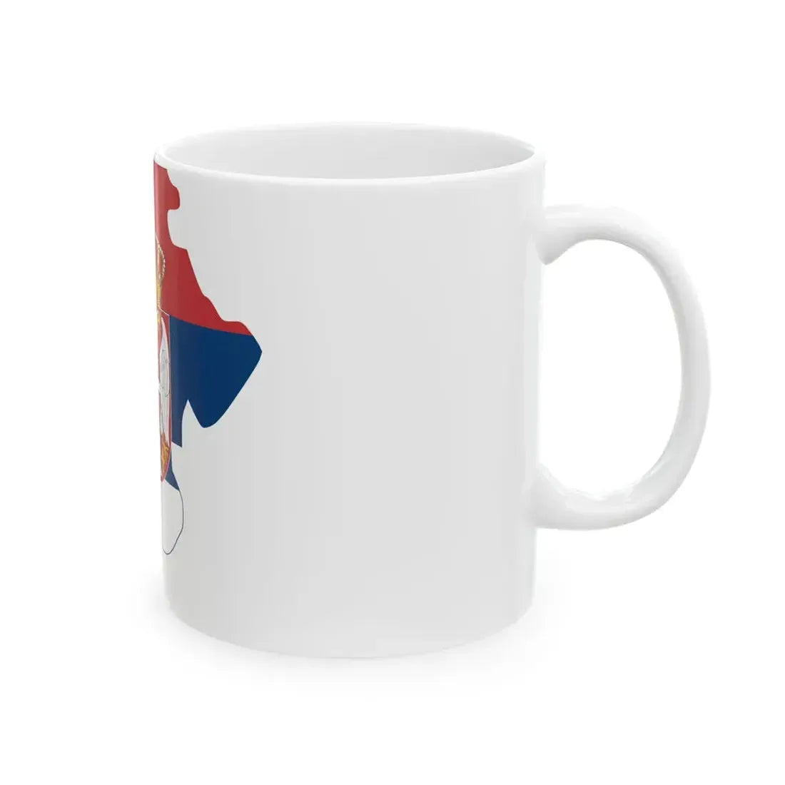 Flag-map of North Kosovo Serbia (Serbia) White Coffee Mug - Go Mug Yourself