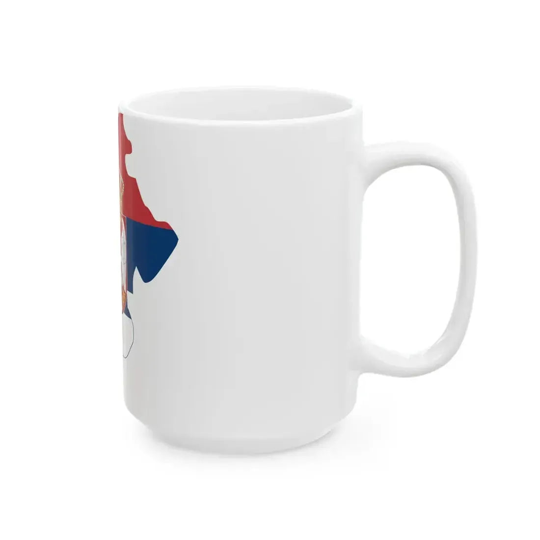 Flag-map of North Kosovo Serbia (Serbia) White Coffee Mug - Go Mug Yourself