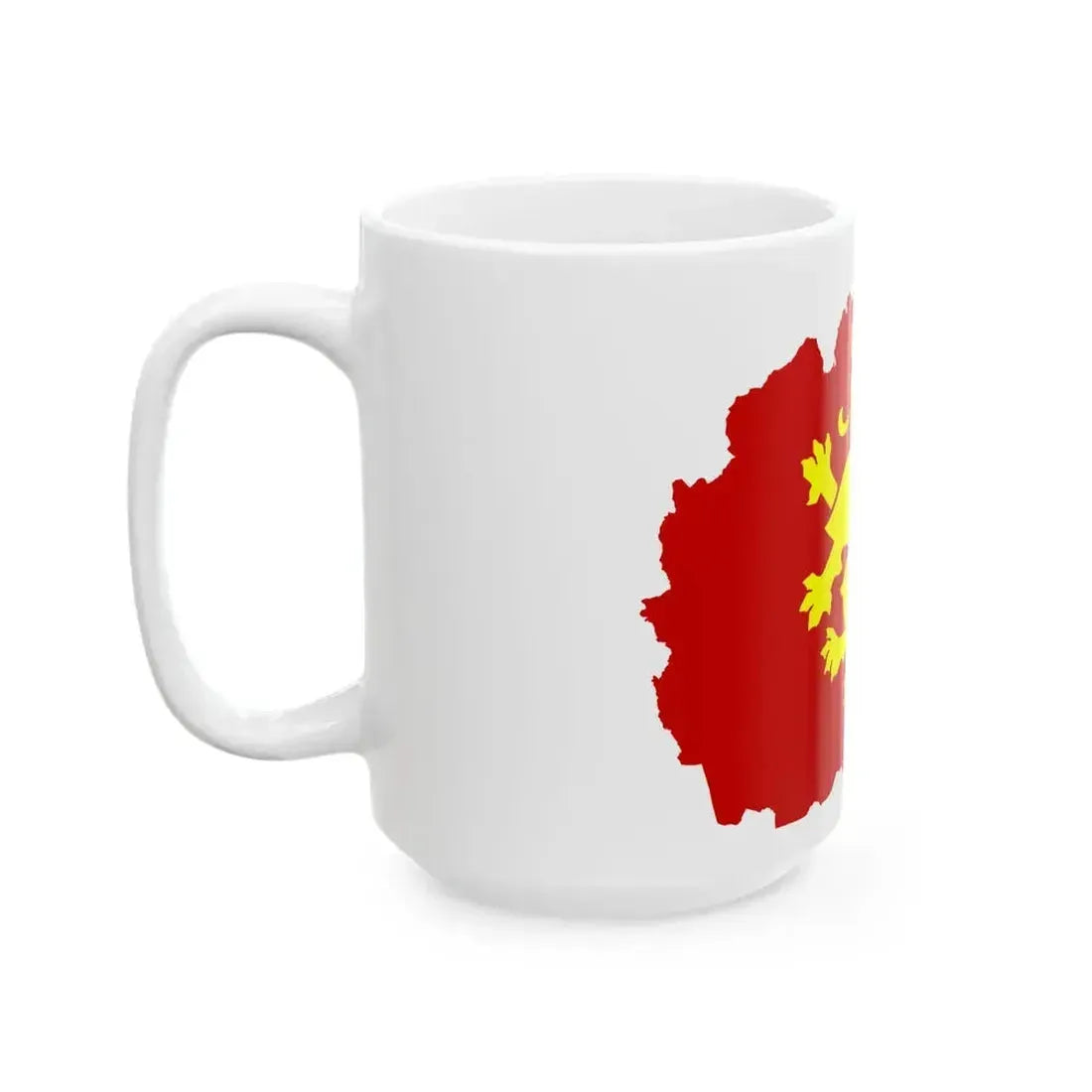 Flag map of North Macedonia - ethnic (North Macedonia) White Coffee Mug - Go Mug Yourself