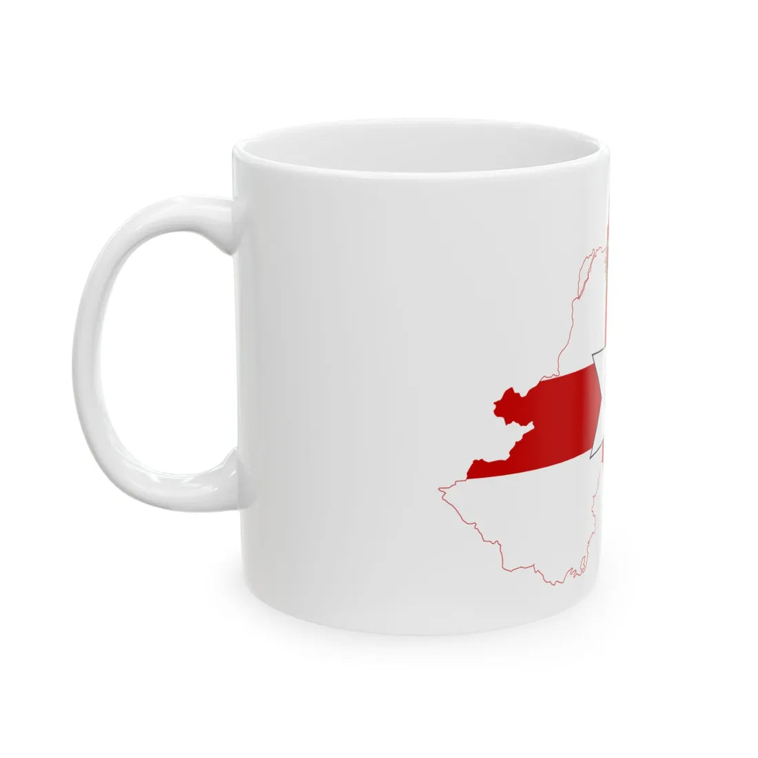 Flag-map of Northern Ireland (United Kingdom) White Coffee Mug - Go Mug Yourself