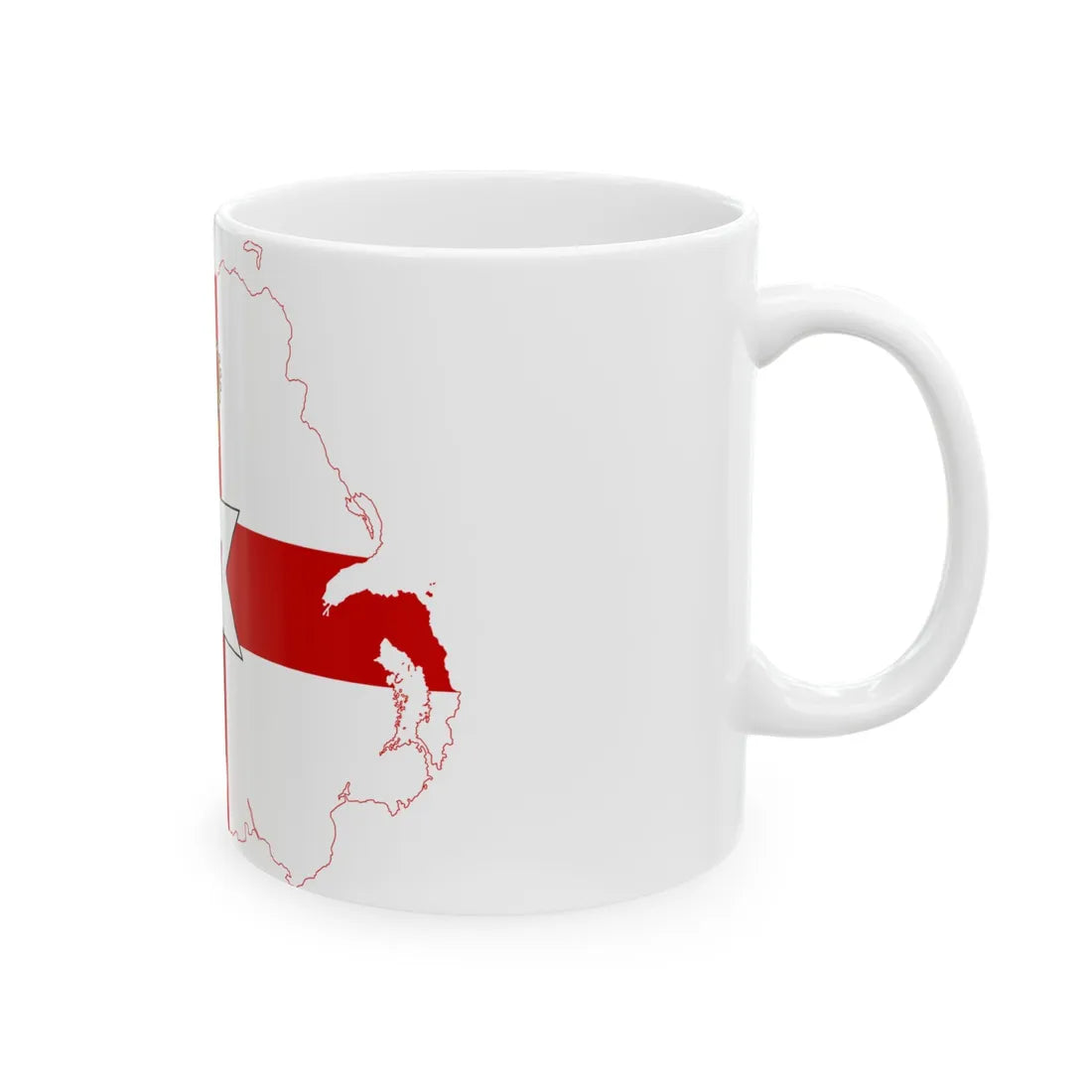 Flag-map of Northern Ireland (United Kingdom) White Coffee Mug - Go Mug Yourself