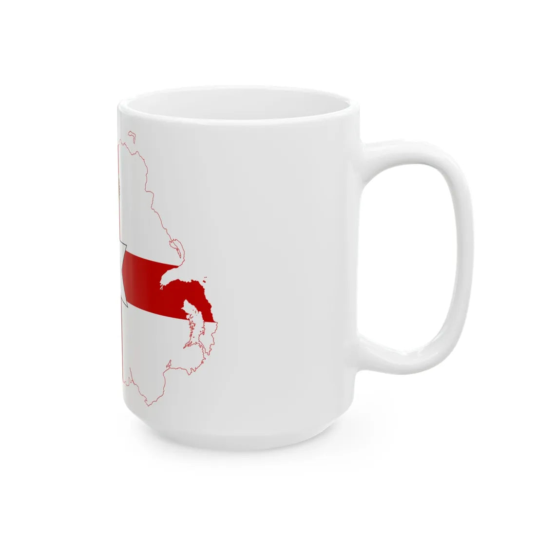 Flag-map of Northern Ireland (United Kingdom) White Coffee Mug - Go Mug Yourself
