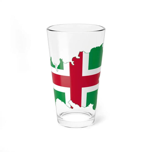 Flag map of Northern Italy (Italy) Pint Glass 16oz 16oz - Go Mug Yourself