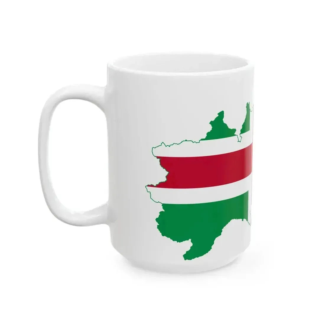 Flag map of Northern Italy (Italy) White Coffee Mug - Go Mug Yourself