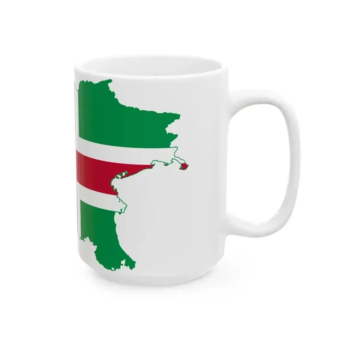 Flag map of Northern Italy (Italy) White Coffee Mug - Go Mug Yourself