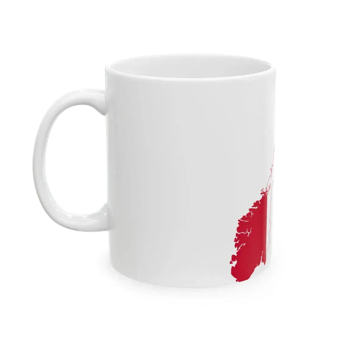 Flag-map of Norway 1814-1821 (Norway) White Coffee Mug - Go Mug Yourself