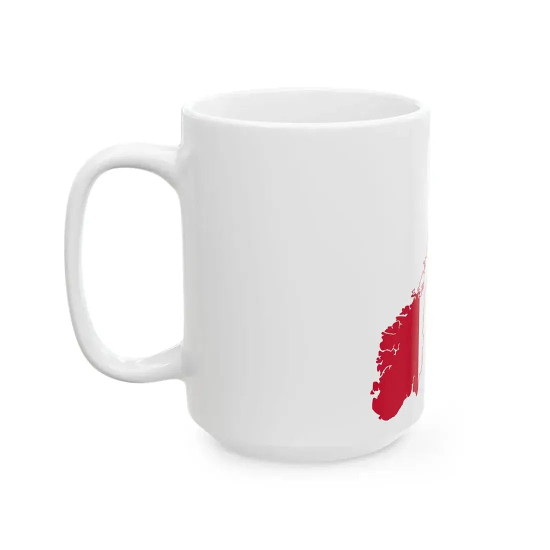 Flag-map of Norway 1814-1821 (Norway) White Coffee Mug - Go Mug Yourself