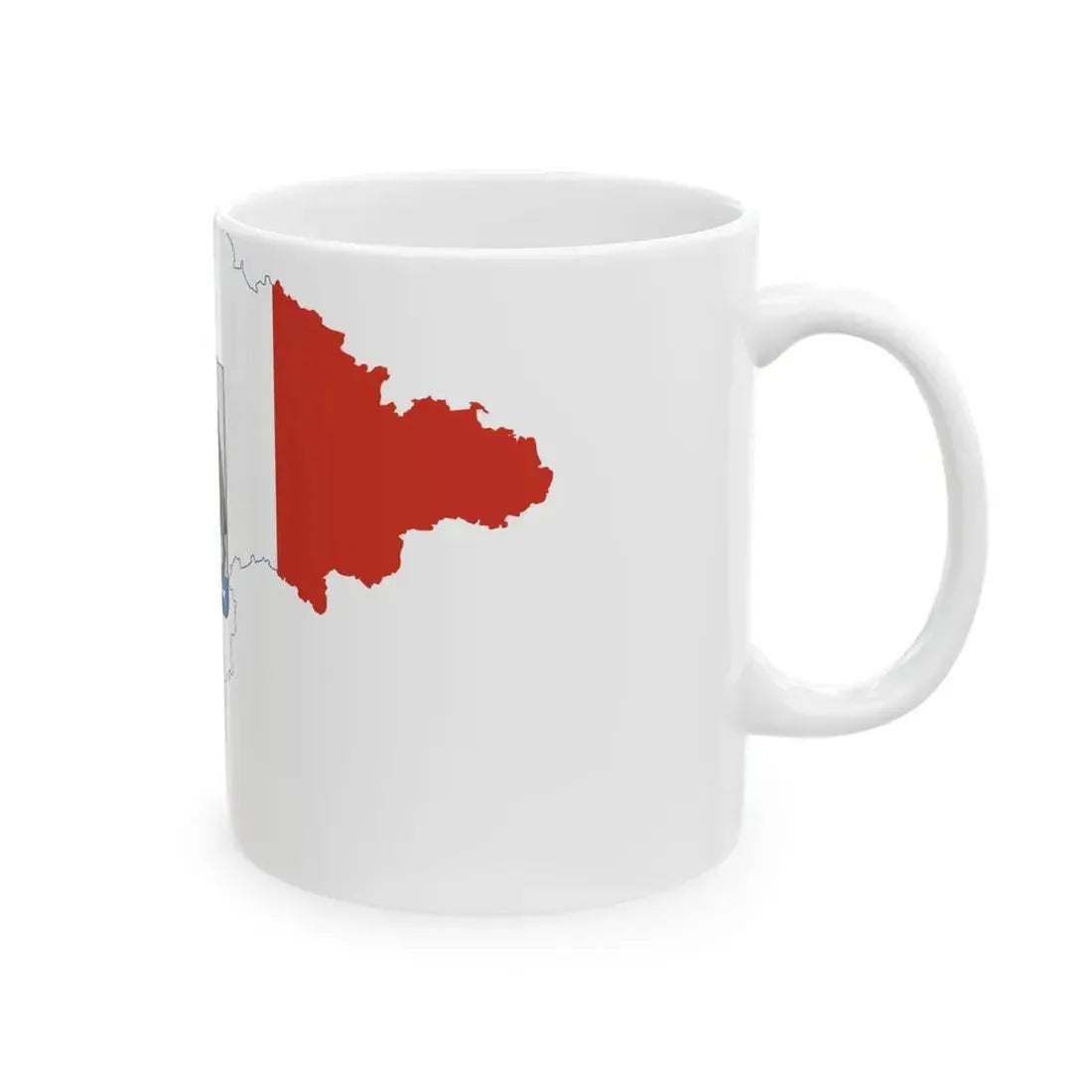 Flag-map of Novgorod Oblast (Russia) White Coffee Mug - Go Mug Yourself