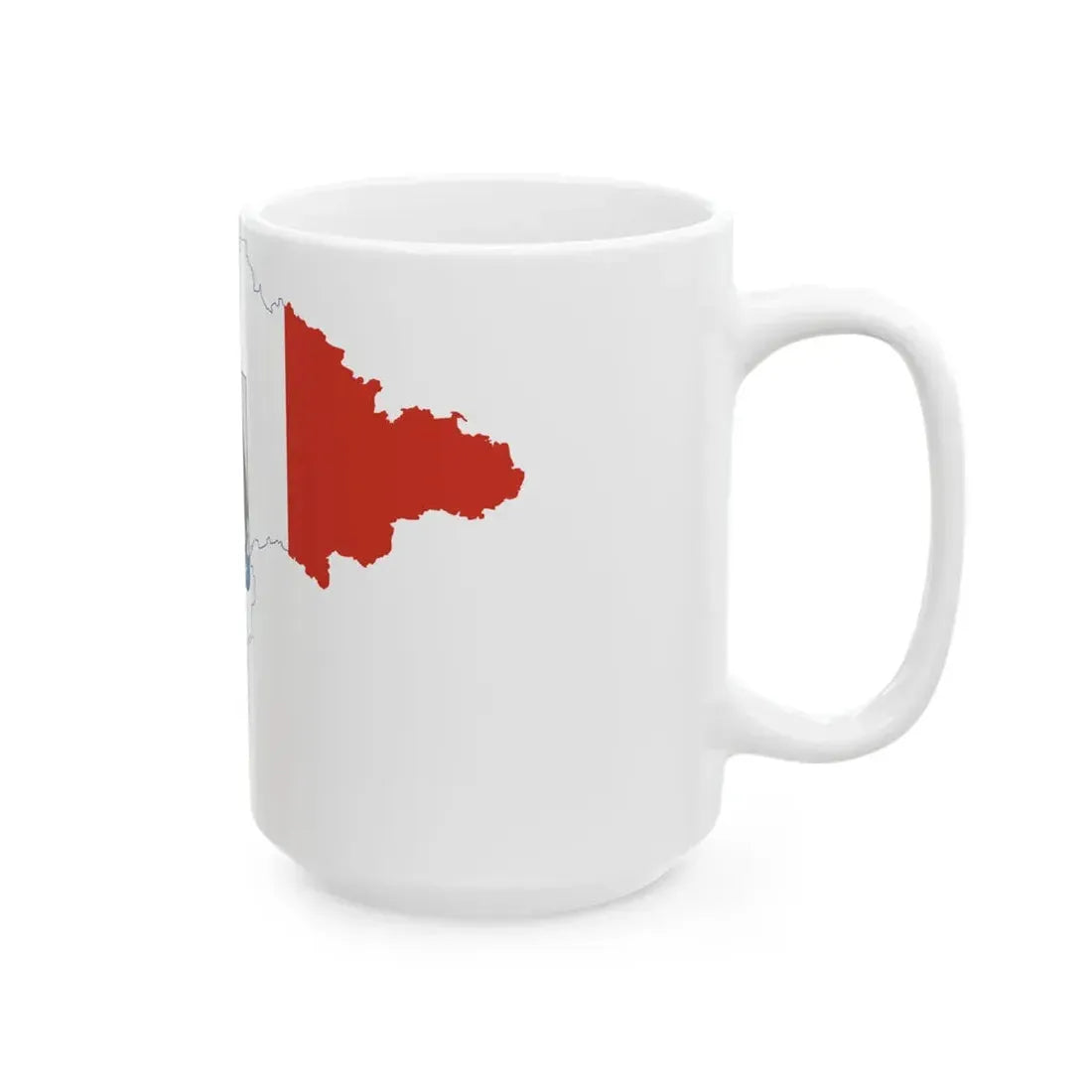 Flag-map of Novgorod Oblast (Russia) White Coffee Mug - Go Mug Yourself