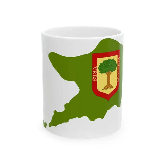 Flag map of Nuceria (Italy) White Coffee Mug 11oz - Go Mug Yourself