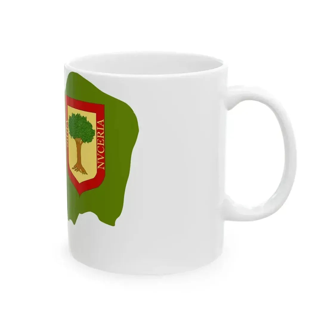 Flag map of Nuceria (Italy) White Coffee Mug - Go Mug Yourself