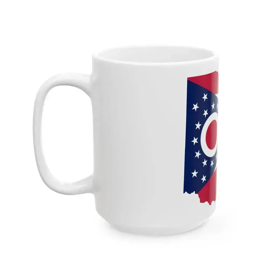 Flag Map of Ohio (United States) White Coffee Mug - Go Mug Yourself