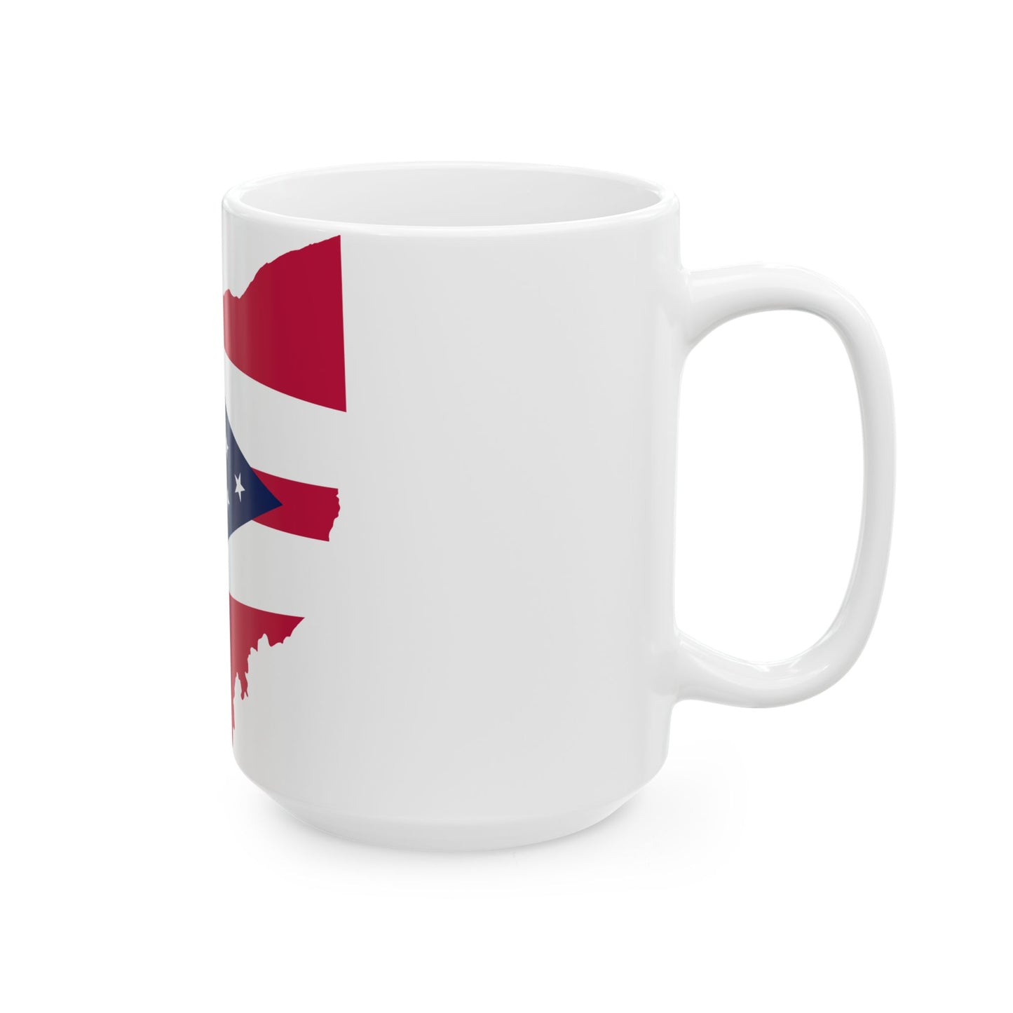 Flag Map of Ohio (United States) White Coffee Mug-Go Mug Yourself