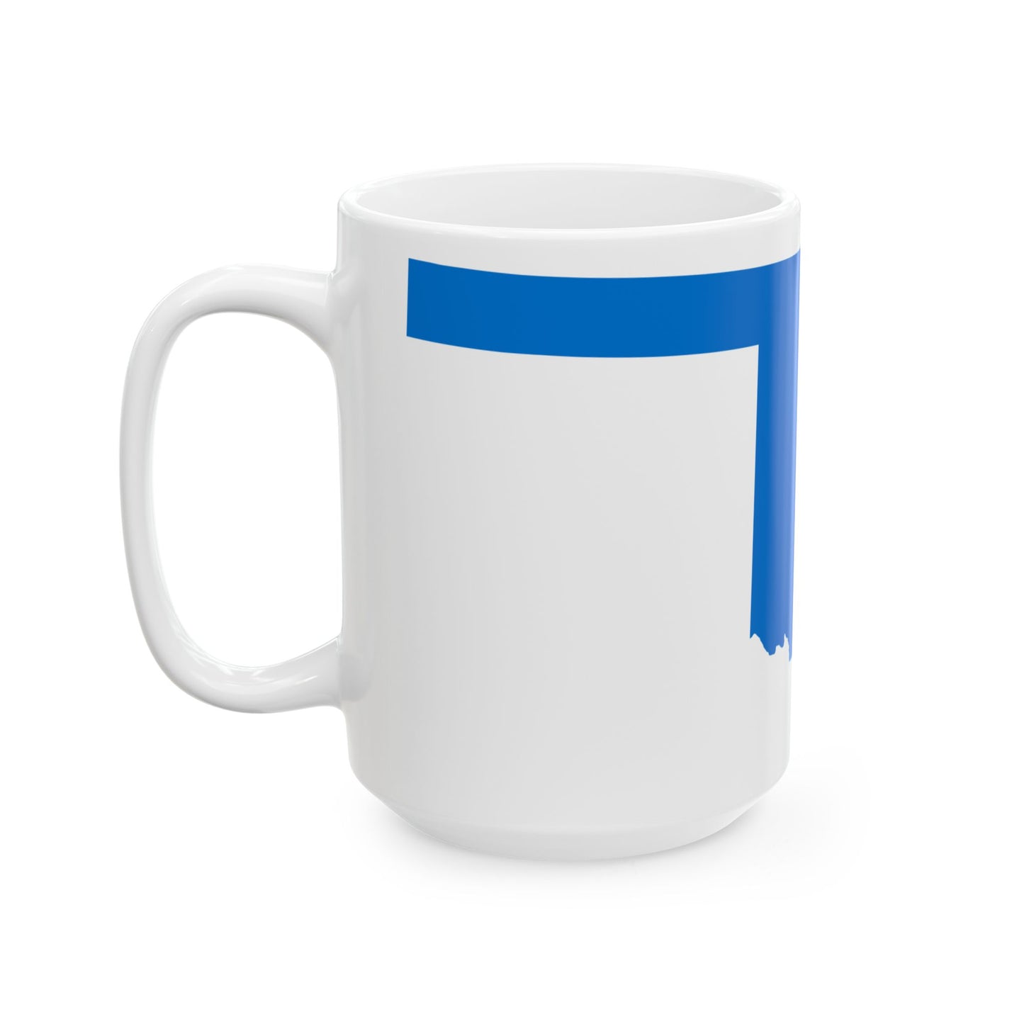 Flag map of Oklahoma (United States) White Coffee Mug-Go Mug Yourself