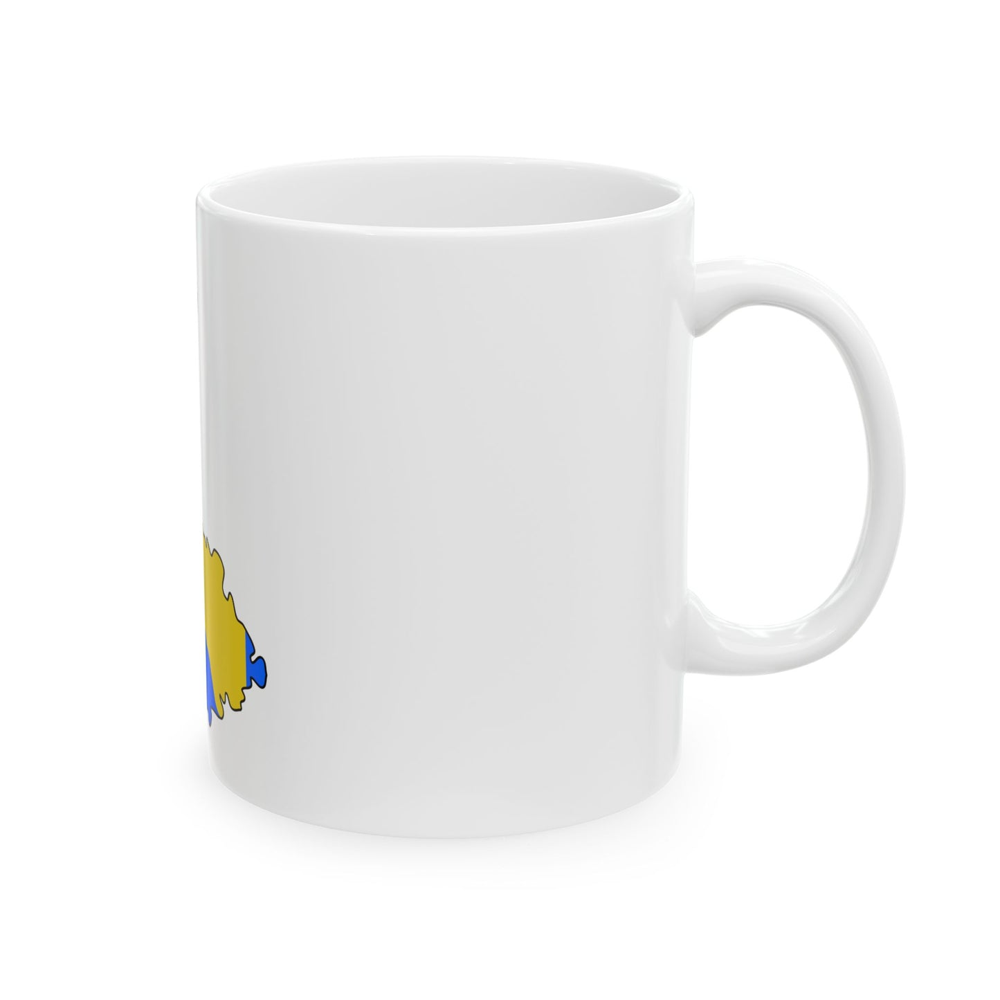 Flag-map of Olomouc Region (Czech Republic) White Coffee Mug-Go Mug Yourself