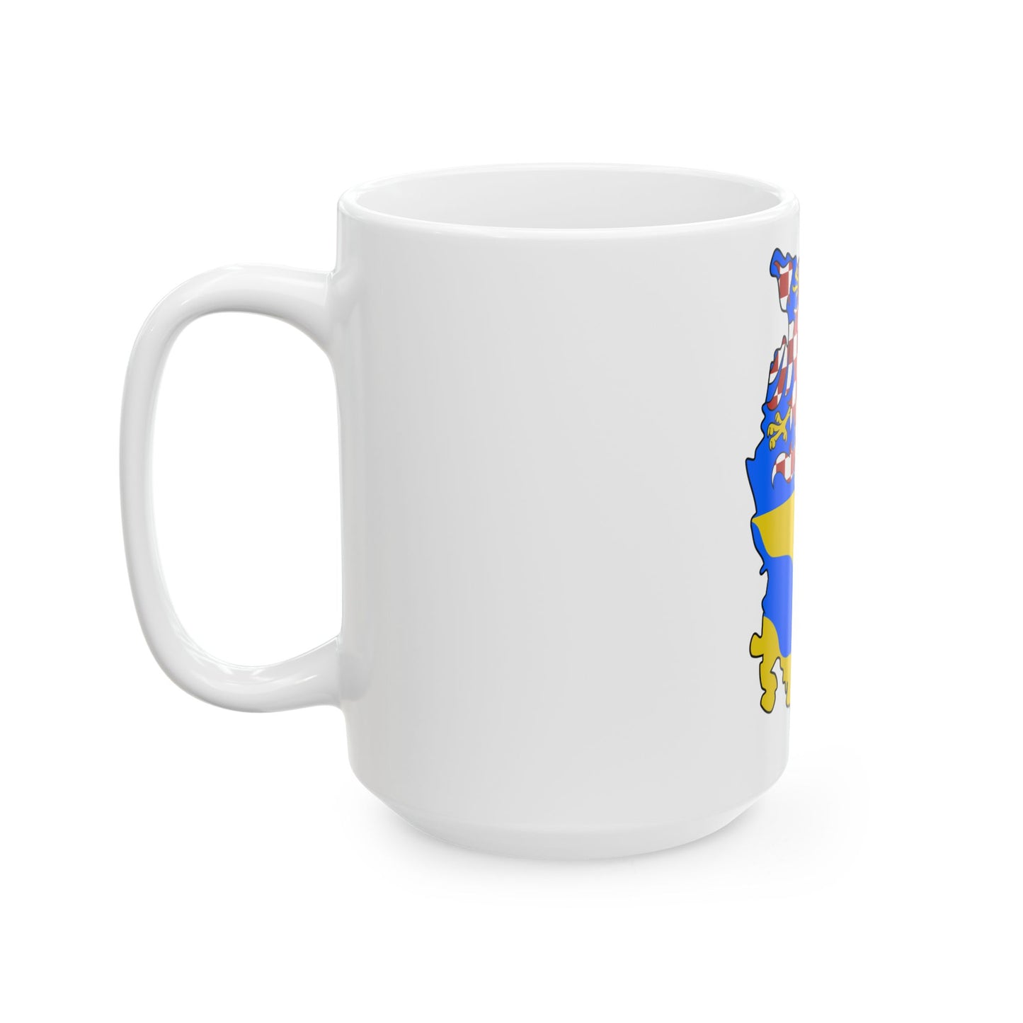Flag-map of Olomouc Region (Czech Republic) White Coffee Mug-Go Mug Yourself