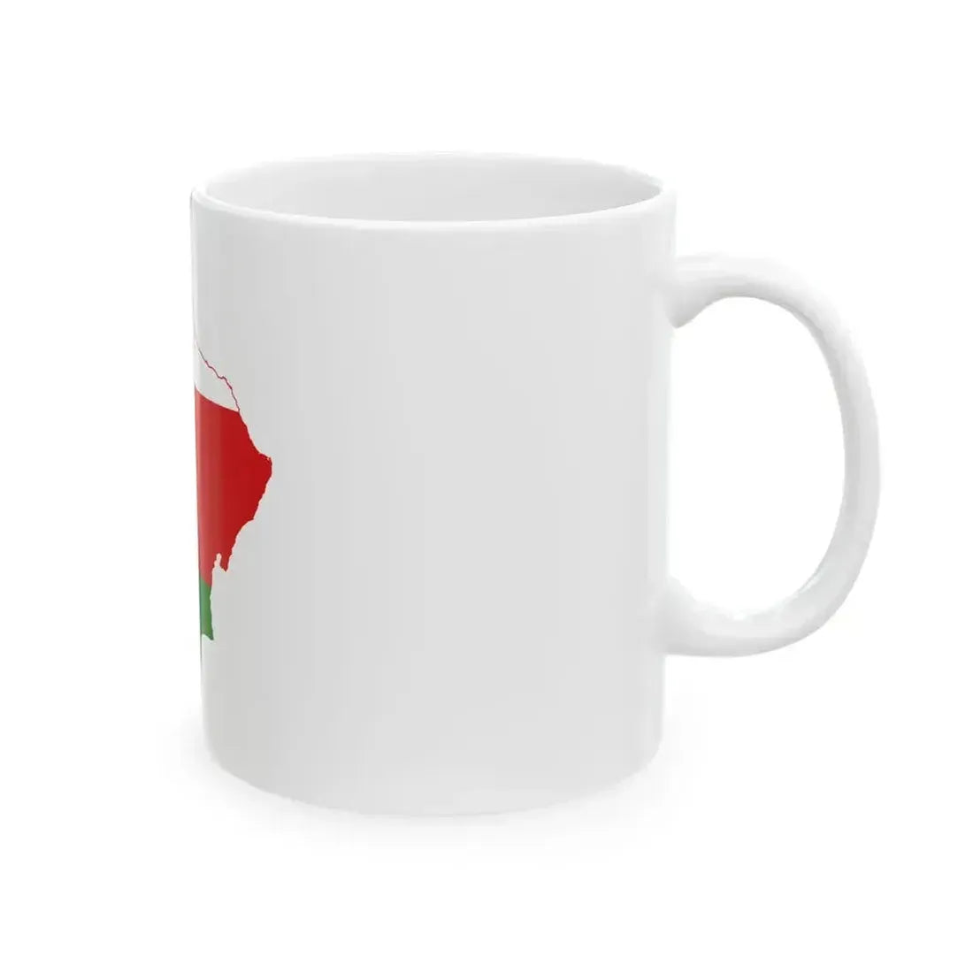 Flag map of Oman (Oman) White Coffee Mug - Go Mug Yourself