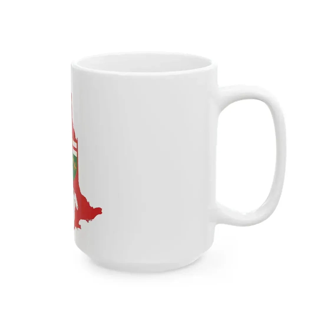 Flag-map of Ontario (Canada) White Coffee Mug - Go Mug Yourself
