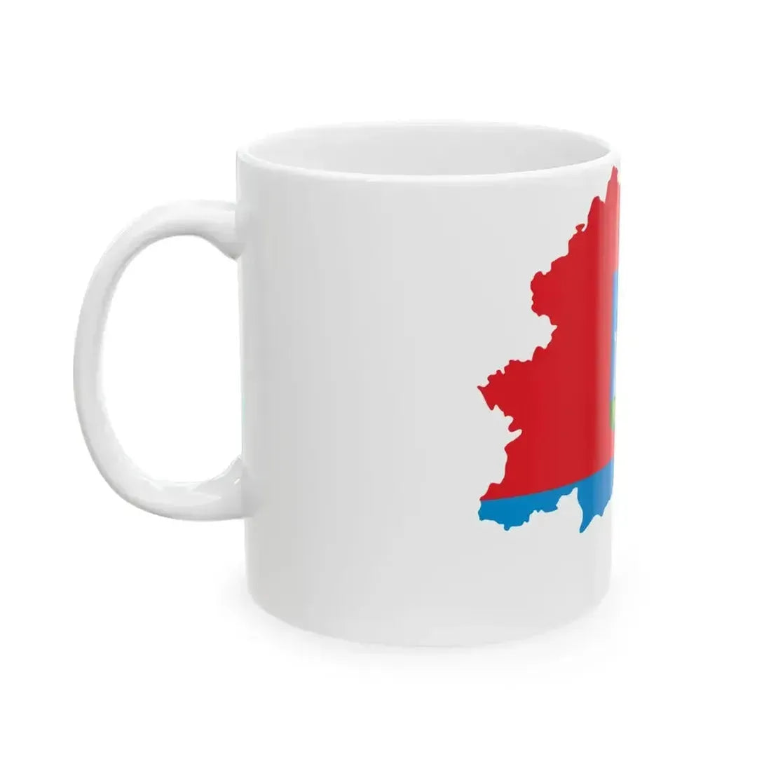 Flag map of Oryol Oblast (Russia) White Coffee Mug - Go Mug Yourself