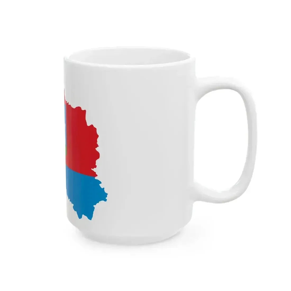 Flag map of Oryol Oblast (Russia) White Coffee Mug - Go Mug Yourself