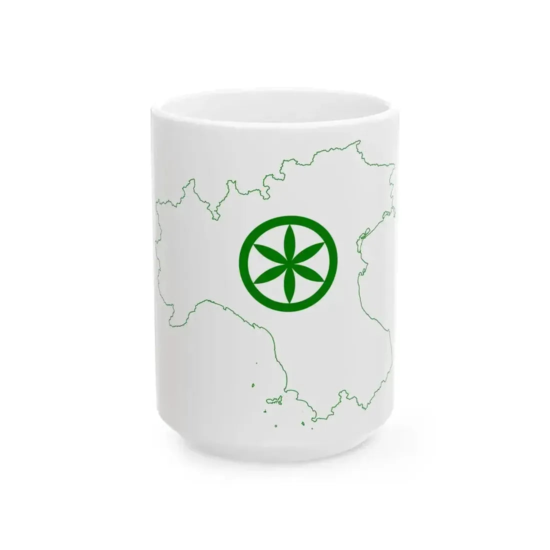 Flag map of Padania (Italy) White Coffee Mug 15oz - Go Mug Yourself