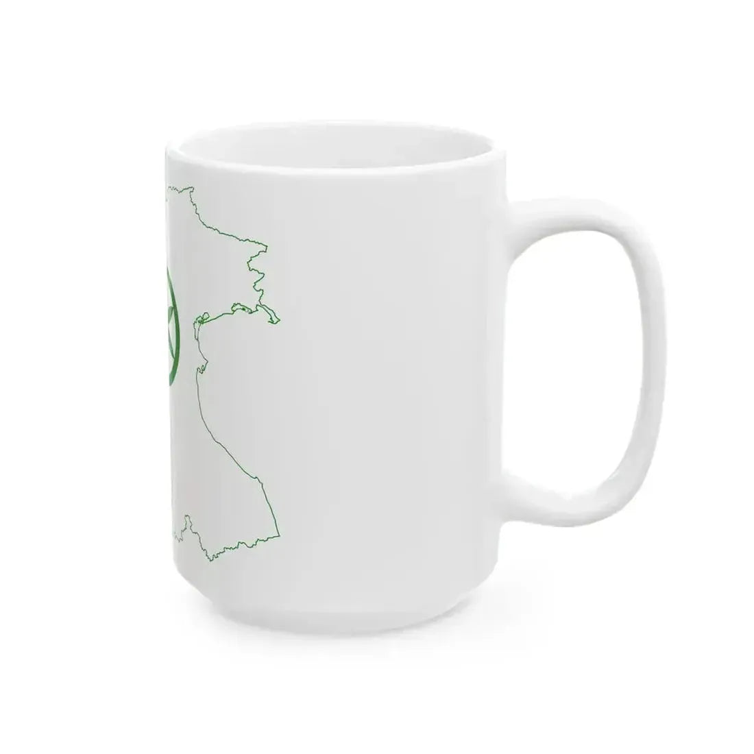 Flag map of Padania (Italy) White Coffee Mug - Go Mug Yourself