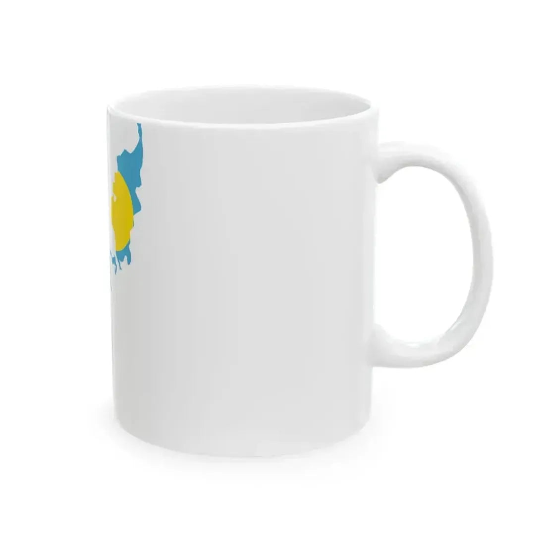 Flag map of Palau (Palau) White Coffee Mug - Go Mug Yourself