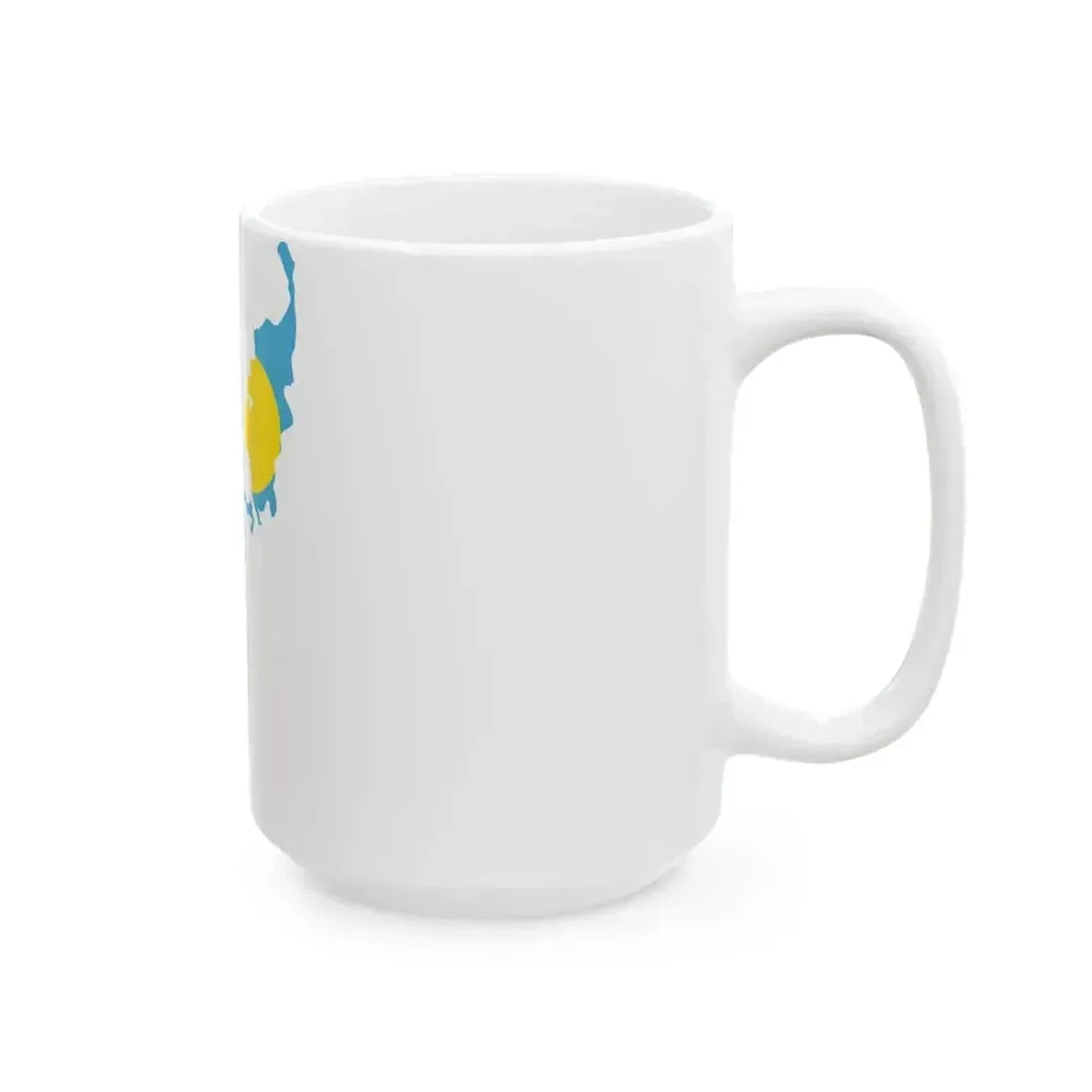 Flag map of Palau (Palau) White Coffee Mug - Go Mug Yourself