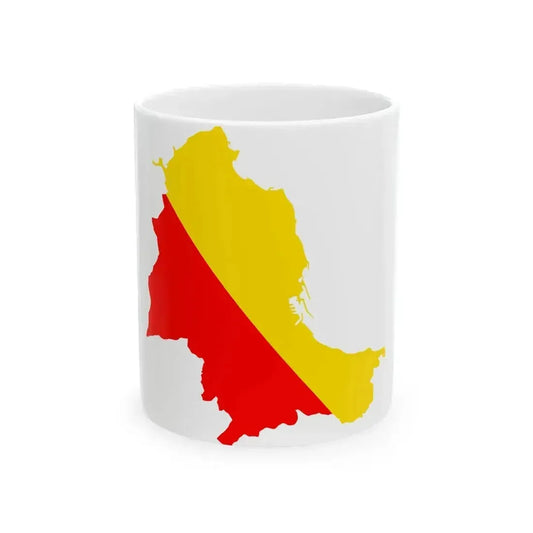 Flag map of Palermo (Italy) White Coffee Mug 11oz - Go Mug Yourself