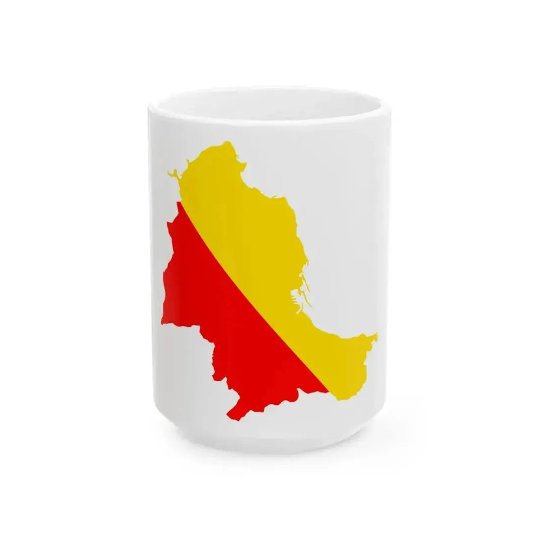 Flag map of Palermo (Italy) White Coffee Mug 15oz - Go Mug Yourself
