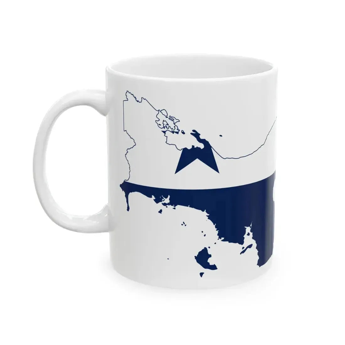 Flag-map of Panama (Panama) White Coffee Mug - Go Mug Yourself
