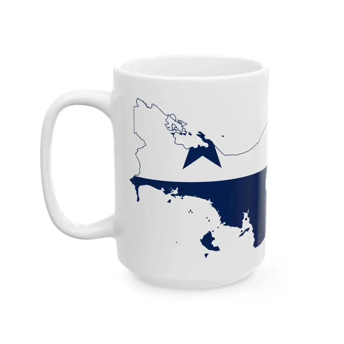 Flag-map of Panama (Panama) White Coffee Mug - Go Mug Yourself
