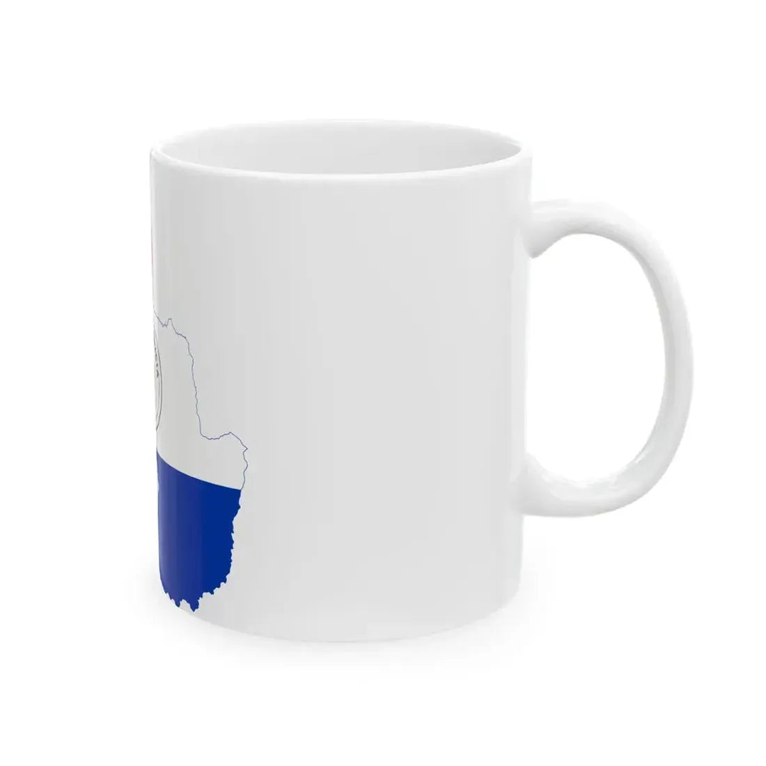 Flag-map of Paraguay reverse (Paraguay) White Coffee Mug - Go Mug Yourself