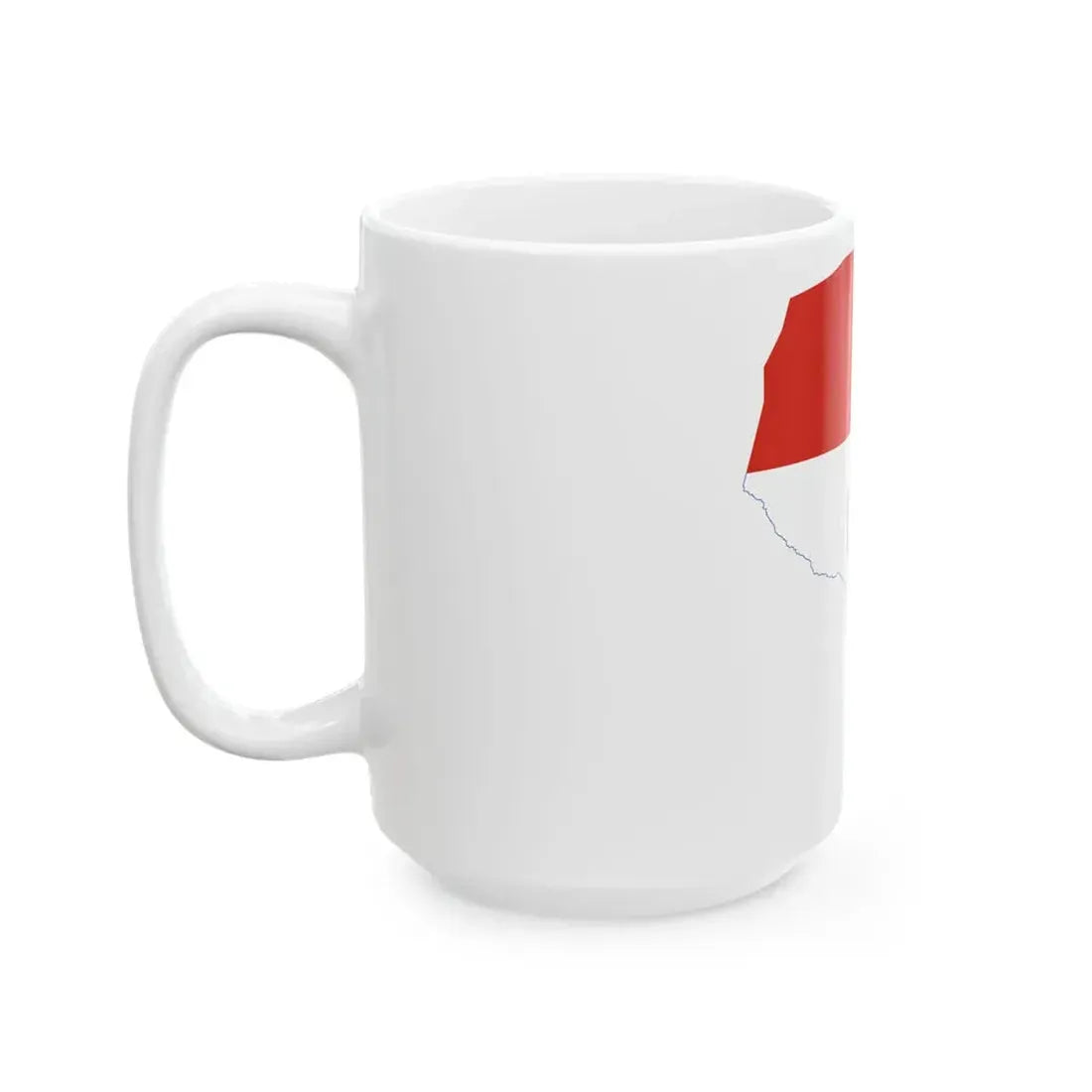 Flag-map of Paraguay reverse (Paraguay) White Coffee Mug - Go Mug Yourself
