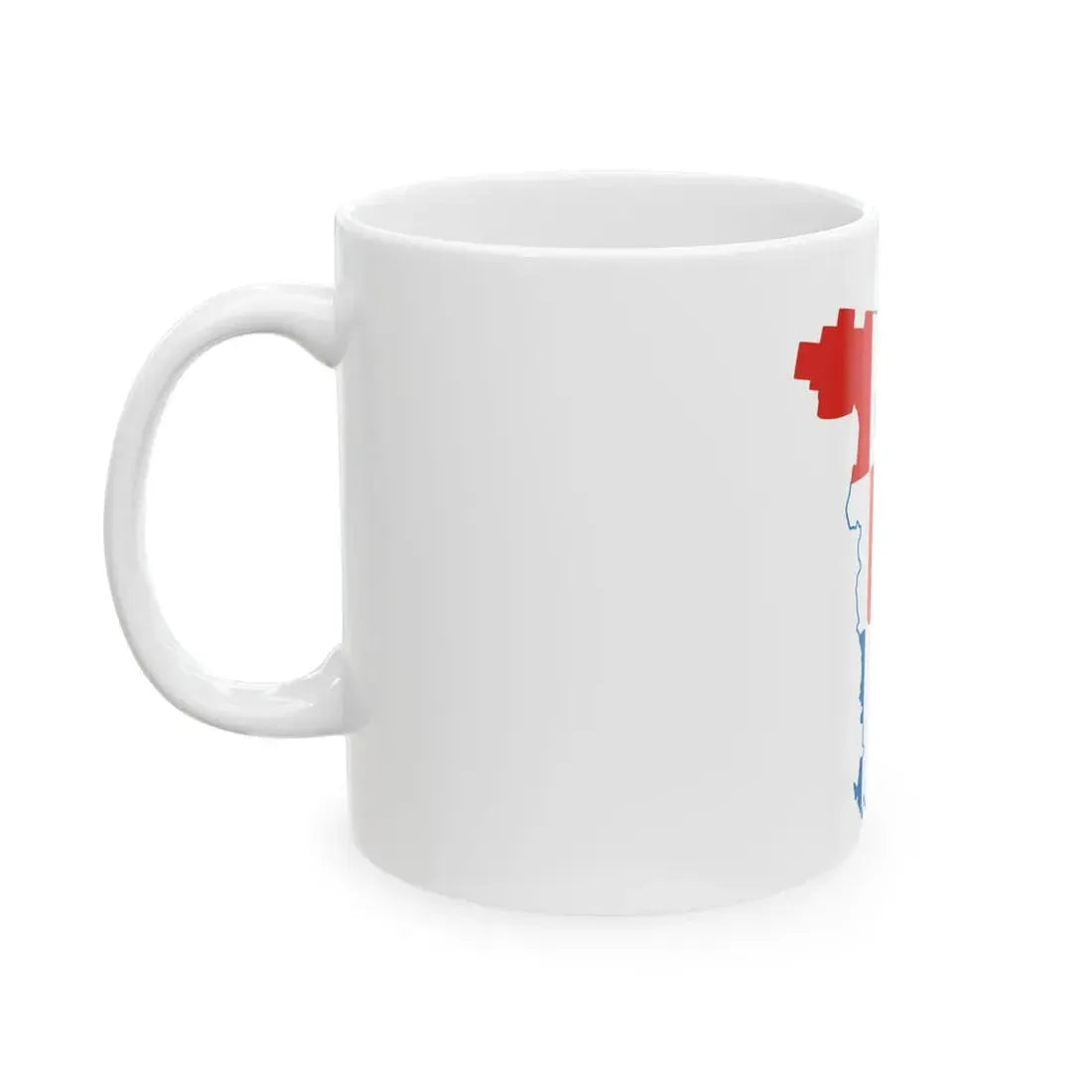 Flag-map of Perm Krai (Russia) White Coffee Mug - Go Mug Yourself