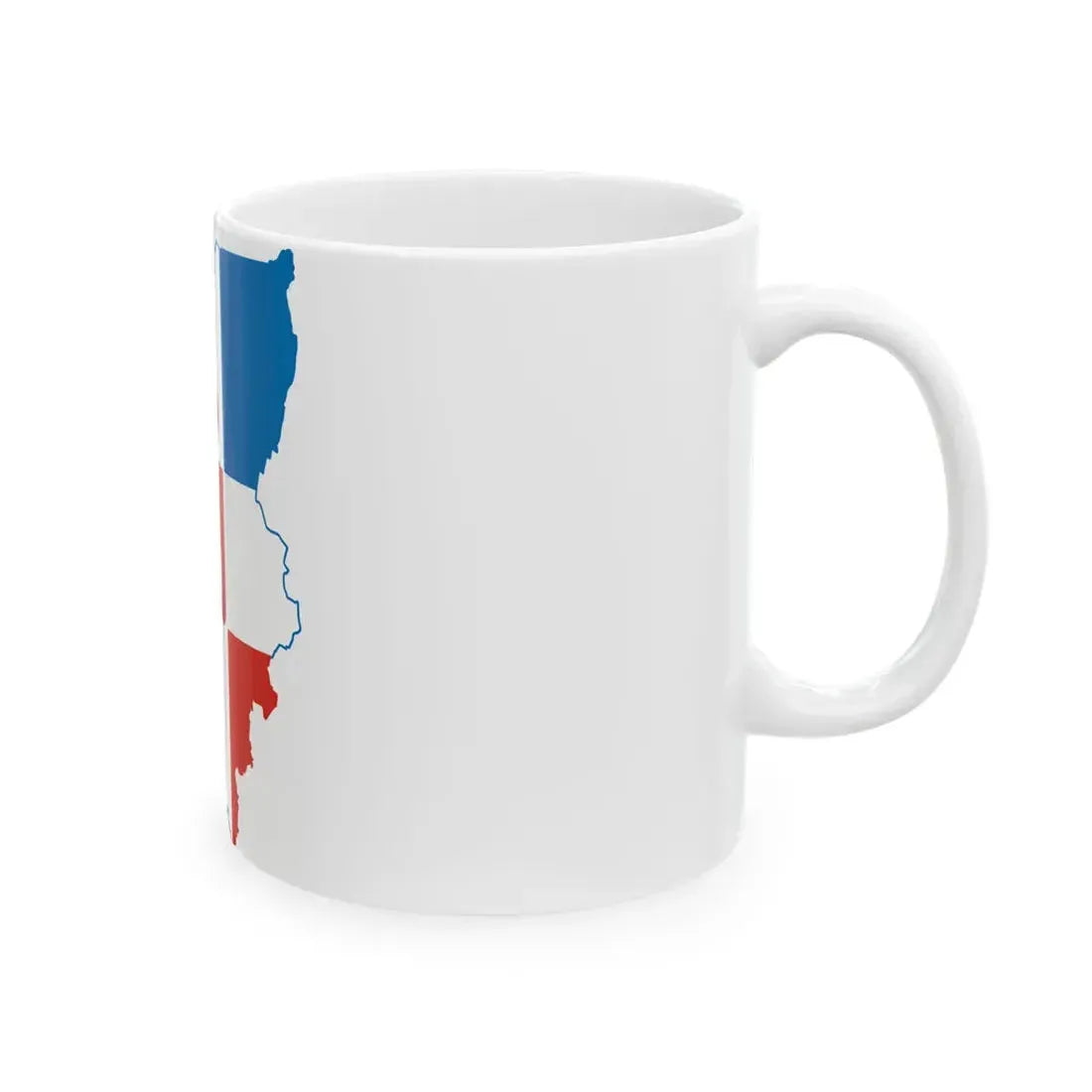 Flag-map of Perm Krai (Russia) White Coffee Mug - Go Mug Yourself