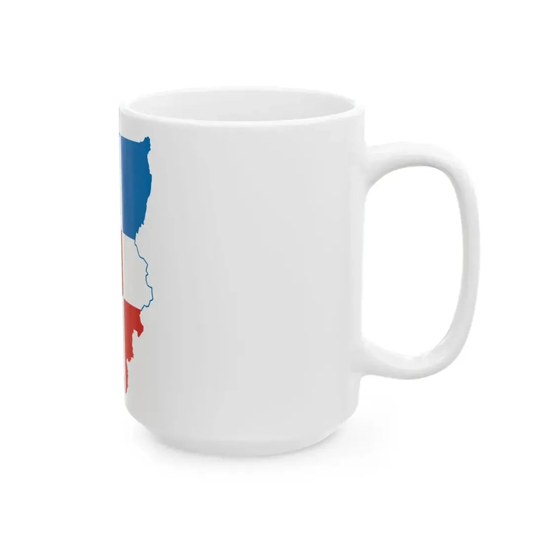 Flag-map of Perm Krai (Russia) White Coffee Mug - Go Mug Yourself