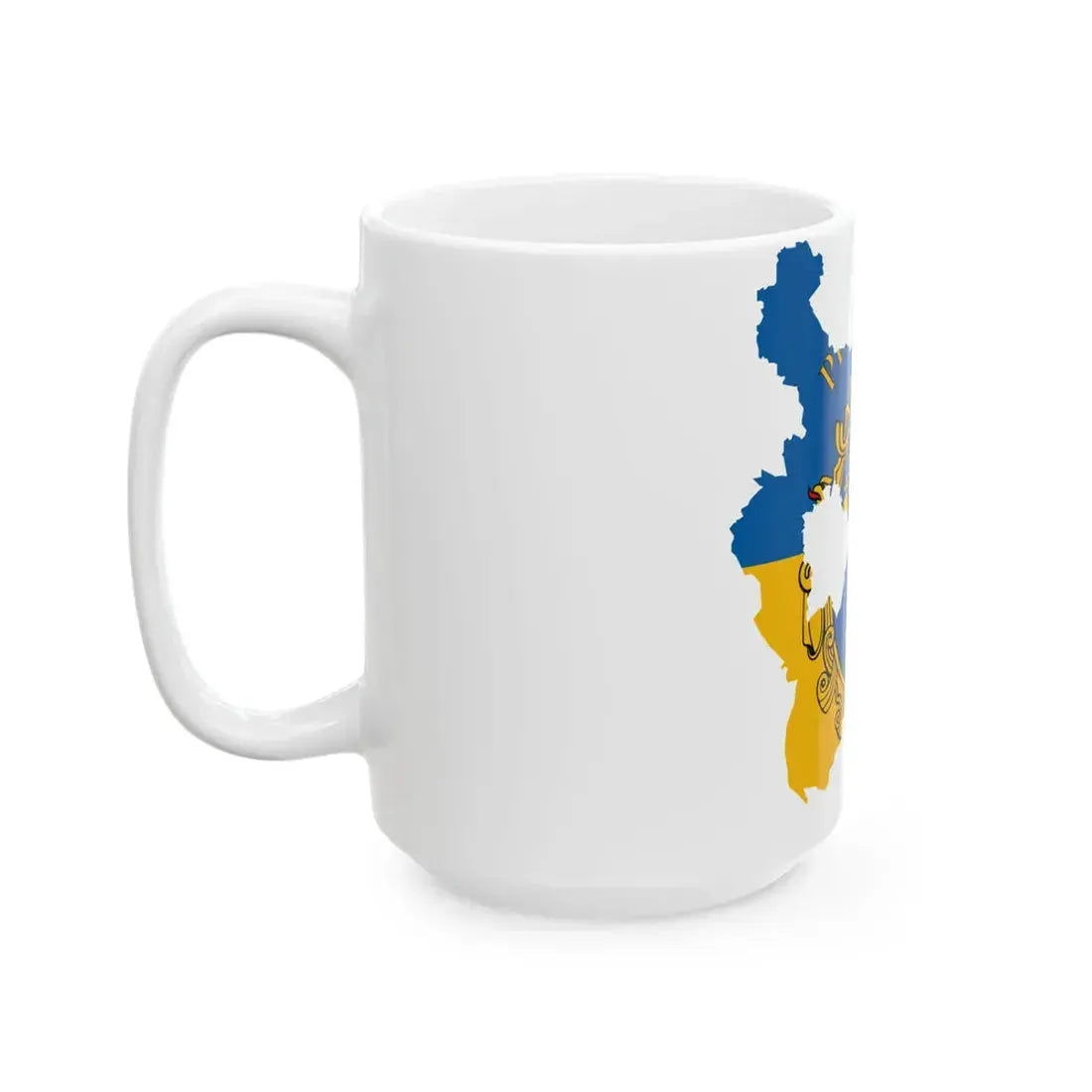 Flag-map of Pest County (Hungary) White Coffee Mug - Go Mug Yourself