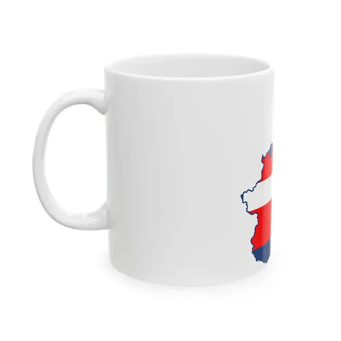 Flag map of Piedmont (Italy) White Coffee Mug - Go Mug Yourself