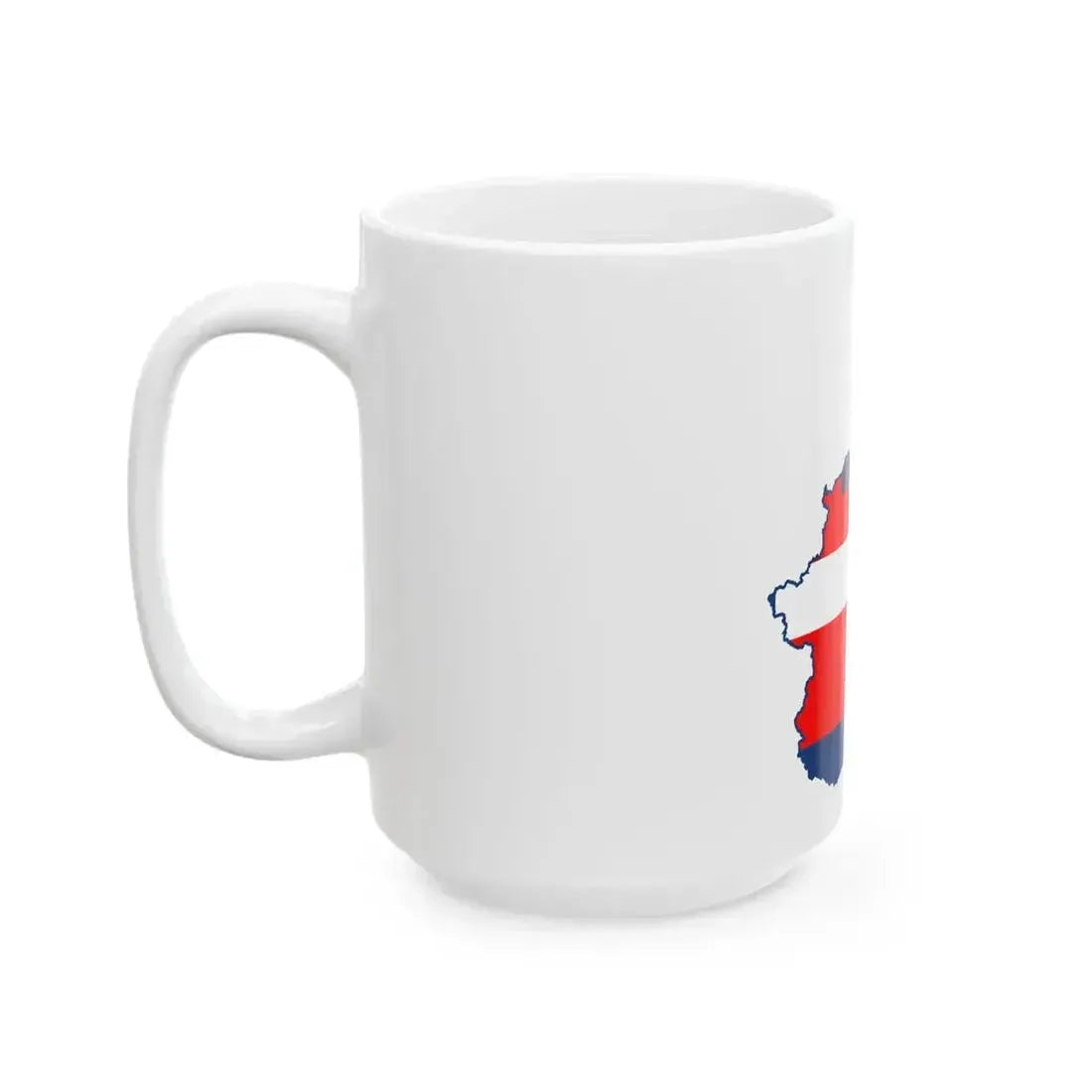 Flag map of Piedmont (Italy) White Coffee Mug - Go Mug Yourself